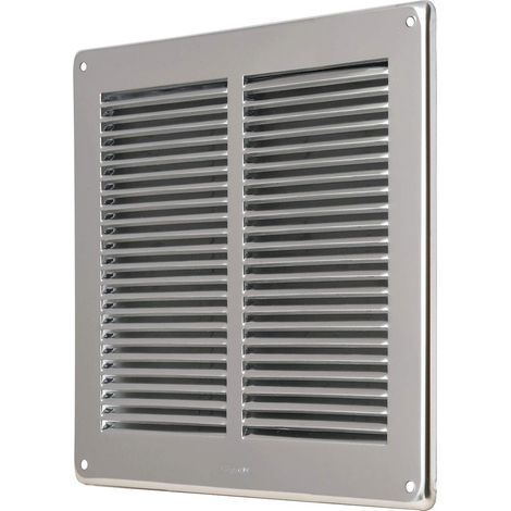 La Ventilazione GIN24 Griglia di ventilazione quadrata in Acciaio Inox430 da Sovrapporre. Dimensioni 240x240 mm (1/2)