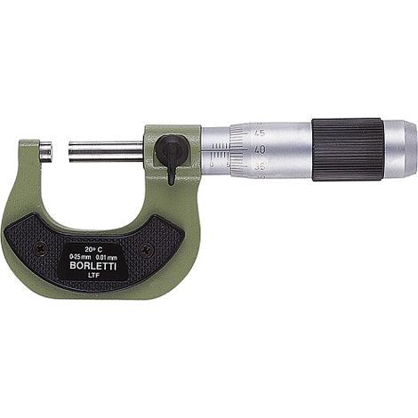 Micrometro centesimale per esterni BORLETTI MELN/1W lettura 0 ÷ 25 mm