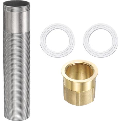 Rallonge robinet 150x32mm inox tige chapeau argent (1/5)