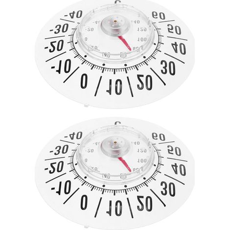 2 pcs Präzises Fenster Außenthermometer mit Gross Saugnapf (1/5)