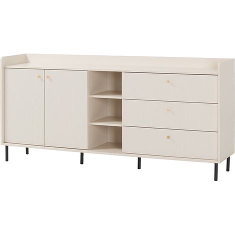 Wohnzimmer Sideboard 193cm Breite in sandbeige, 2-türig und 3 Schubladen - GORICA-133 (1/5)
