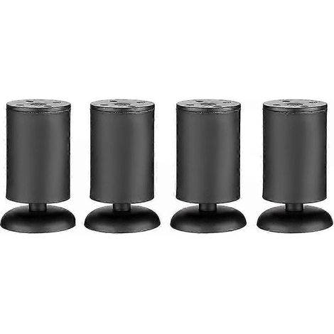 Ensemble de 4 pieds de meubles cylindriques en acier inoxydable épais, réglables, pour tables et canapés (1/4)