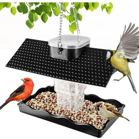 Hängendes Vogelfutterhaus, Vogelfutterhaus für draußen, Vogelfutterhaus, Vogelfutterhäuschen, Faltbares Vogelfutterhaus, Gartenfutterhaus für Balkon, Garten, Terrasse (1/4)