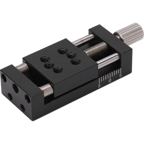 SP20A-10 Table de positionnement manuel axe X, glissière de précision à réglage fin, platine micrométrique linéaire, coulisseau de translation compact pour équipement de laboratoire et optique. (1/5)