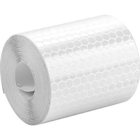 5 cm x 3 m Sicherheits-Reflexionsklebebandrolle, Aufkleber für Anhänger, Autos, Fahrräder, Silber (1/5)