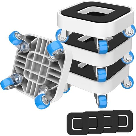 Roulette Charge Lourde, Soulever Meuble Lourd Kit avec roulettes Pivotantes à 360 Degrés, 1 in Patins Glisseurs pour Meubles, Set de Leve Meuble pour Canapés, Tables, Capacité Maximale 350kg (1/5)
