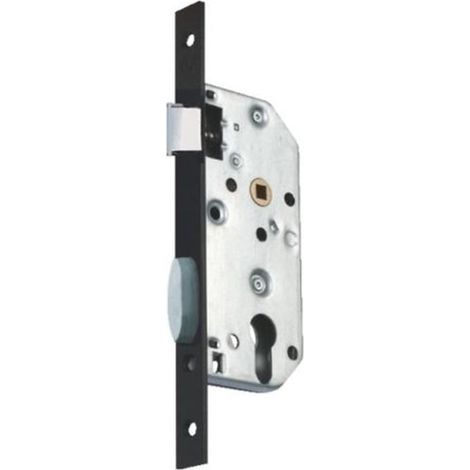 Serrure d'urgence à larder 1 point D4522 Night Latch pêne demi-tour seul à cylindre axe 50 mm noire - VACHETTE