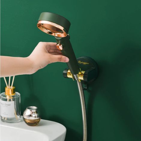 Support avec enjoliveur universel sans crochet pour pommeau de douche (1/5)