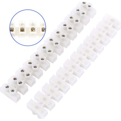 10 zweireihige Klemmen, 12 Positionen, 360 V, 10 A (1/5)