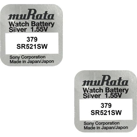 .2 piles Murata 379 SR 521SW.
.