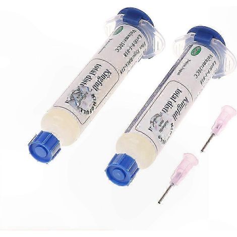 Kit 2x10CC RMA-218 Pâte Flux Soudure No-Clean pour Reballing BGA, Réparation Précise avec Aiguilles (1/4)