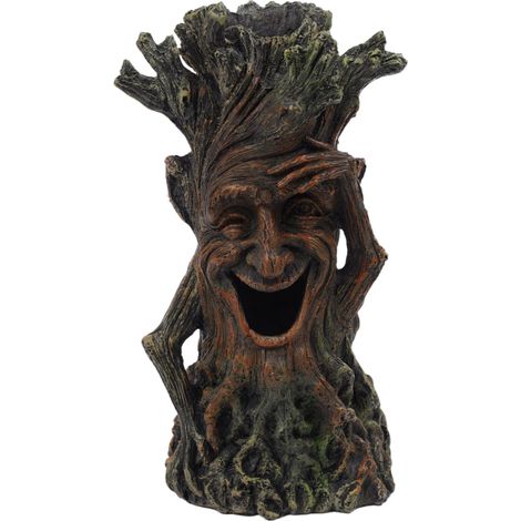 Aquarium Tree Ornament With Face, Cave Hideout, Resin (1/5)
