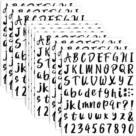 Vinyl Letter Number Stickers for Mailbox, Window, Door, Home, Address (Black) (1/4)