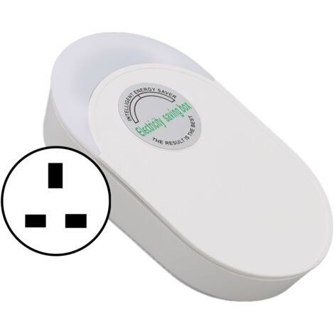 Dispositif d'économie d'énergie Energy Saver en ABS ignifugé blanc 28 000 W pour immeubles de bureaux, centres commerciaux et habitations (prise britannique 90-250 V). (1/5)