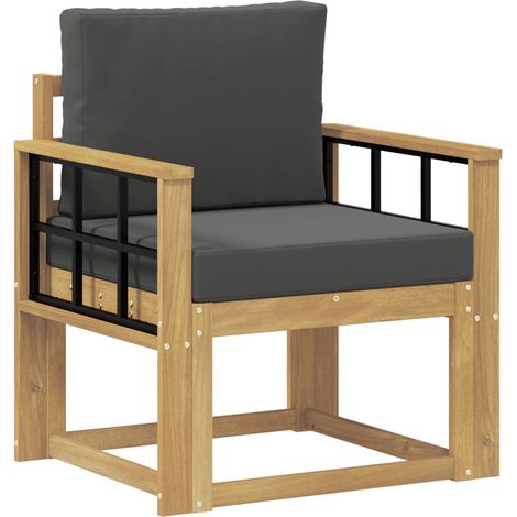 2 Stück Outdoor-Sofagarnitur Polyester Weiß und Anthrazit vidaXL
