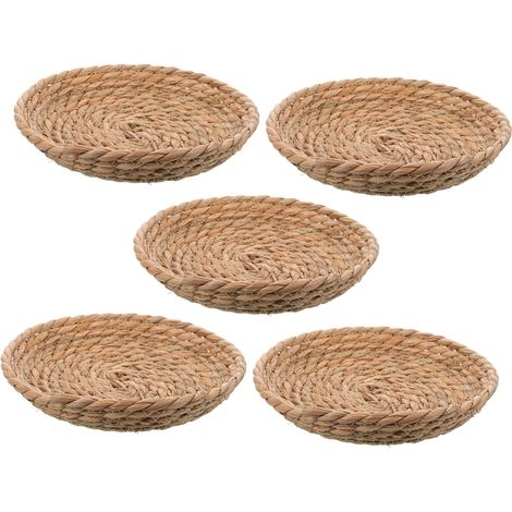 5 Pièces Nid Paille Tissé pour Oiseaux et Petits Animaux de Confortable et Facile à Nettoyer Décoration Naturelle pour Jardin Balcon et Intérieur pour Poules et Pigeons (1/5)