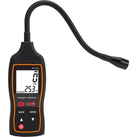 Détecteur de gaz halogène 0 à 1000 ppm, alarme sonore et lumineuse, testeur de fuites de réfrigérant (fréon) pour climatisation numérique