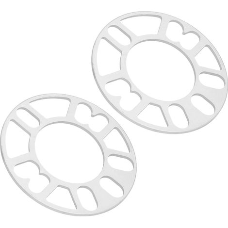 2 entretoises de roue en alliage d'aluminium, diamètre intérieur 79 mm, diamètre extérieur 150 mm, épaisseur 5 mm, pour roues à 4/5 goujons (1/5)