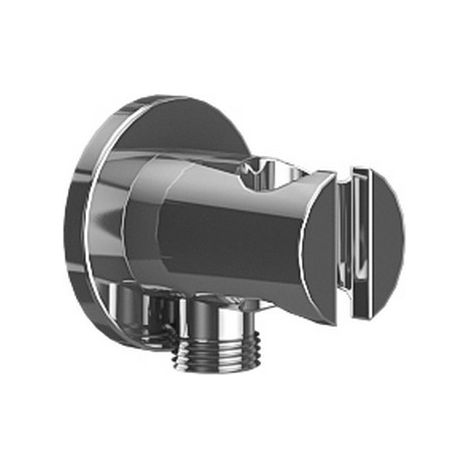 Presa acqua doccia con sostegno doccetta design tondo KAM-KANDA CROMO kamalu