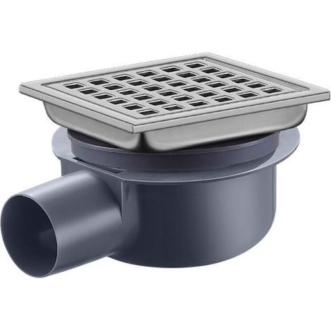Caniveau De Douche en Acier Inoxydable 360° Siphon,Siphon De Sol,15x15 Cm,Capteur d'Odeurs Et Filtre à Cheveux 2 en 1,Siphon De Sol pour Douche (1/5)
