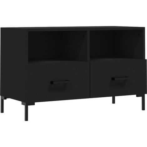 Maison Exclusive - TV-Schrank Schwarz 80x36x50 cm Holzwerkstoff