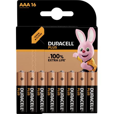 Duracell Plus 100 Alkaline Batterien 16 Stück 1,5 V