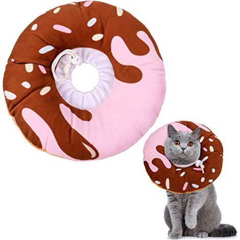Collerette de Protection pour Chat - Collier de Récupération Souple Anti-Grattage et Anti-Léchage - Confortable et Mignon pour Chiens et Chats (M) (1/4)