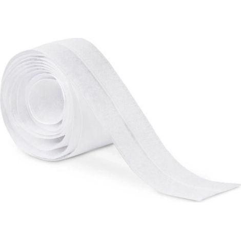 Bande Velcro Auto-Agrippante 20 mm x 1,5 m Blanc - Fixation Réutilisable pour Intérieur Véhicule et Intérieur Maison - 1 Rouleau (1/2)