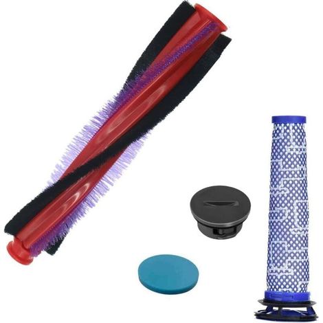 Brosse Remplacement Compatible avec Dyson + V6 SV03 Rouleau Filtre 963830-02 Balai Brosse Bouchon Motorisee 225 mm DC58 DC59 DC61 DC62 Animal Aspirateur Accessoires (22,5 cm) (1/4)
