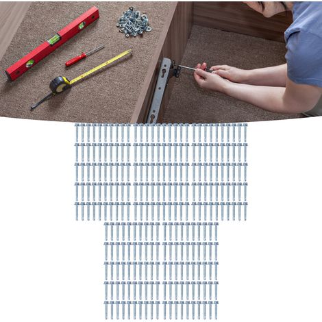 250 vis autoperceuses M4.225 en acier au carbone zingué blanc, vis autoperceuses hexagonales extérieures (1/5)