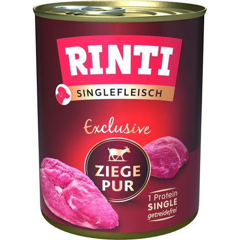 Rinti Singlefleisch Exclusive Hundenassfutter Adult getreidefrei 800 g Ziege