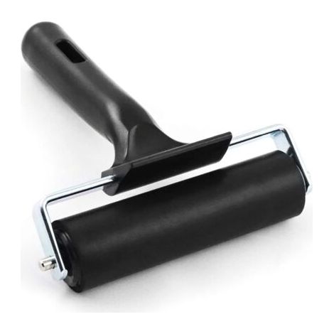 Rouleaux en Caoutchouc d'impression, Rouleaux en Caoutchouc, Rouleaux d'impression, Outils de Peinture à l'huile pour L'artisanat d'art, Noir, 10CM (1/5)
