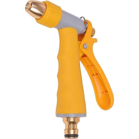 Washing Sprayer High Pressure Nozzle for Garden Metal Yellow (1/5)