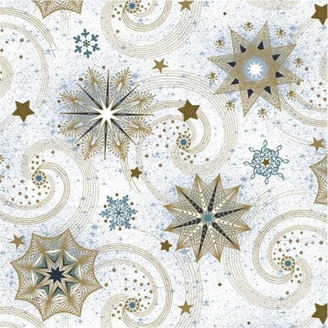Tovaglioli di carta natalizi con stelle, 33x33 cm, 20 pezzi.