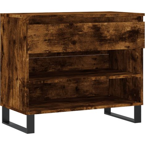 Maison Exclusive - Zapatero madera contrachapada roble ahumado 70