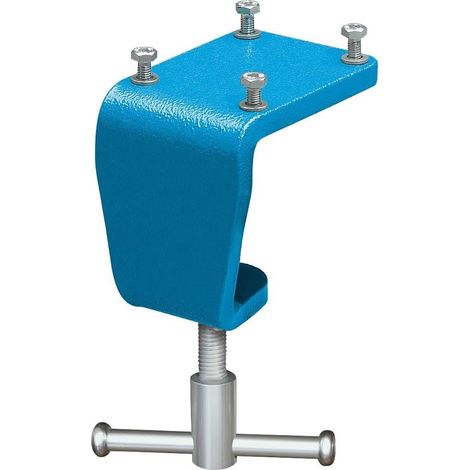 Pince de serrage pour table (étau 120 mm à fixer au plan de travail sans perçage, gain de place, poids 1,7 kg, épaisseur de table 10-60 mm) (1/2)