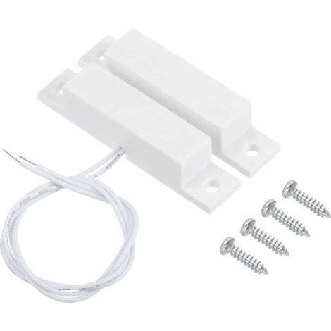 Magnétique Roseau Interrupteur, 1 Ensemble Normalement Ouvert NON Câblé Surface-Mont Porte Fenêtre Contact Interrupteur pour Maison Sécurité (1/5)