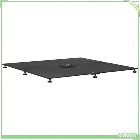 Pied de parasol - FAFEICY - 3407830 - Noir mat - Acier - 100 x 100 x 4 cm (1/4)