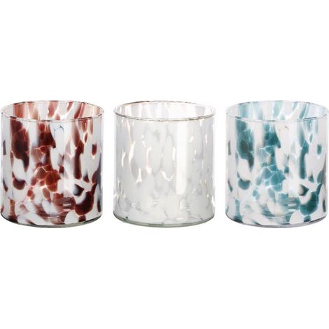 1 Pezzo Vaso in Vetro Decorativo Shay Colorato 12 x 12 cm 3 Colori (1/2)