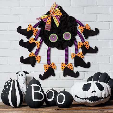 Halloween-Deko-Kranz, Blumengirlande, Türhänger, Halloween-Haustürdeko, Halloween-Partyartikel, Fotorequisiten, Location-Setting-Accessoires, Dekoration (1/4)