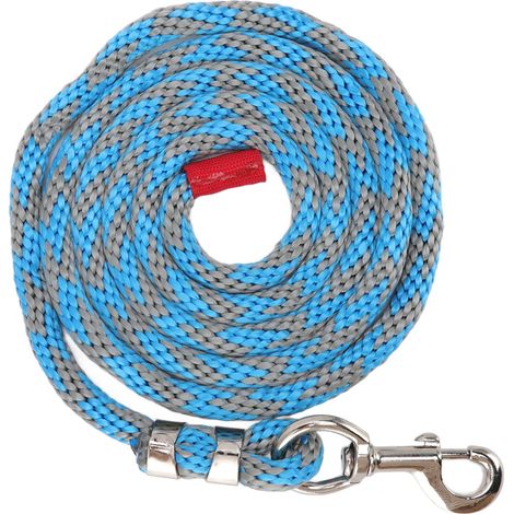 Corde de cheval épaisse en Nylon doux au toucher, laisse pour animaux de compagnie avec crochet en alliage pour chiens de bétail, 9,8 pieds, bleu gris (1/5)