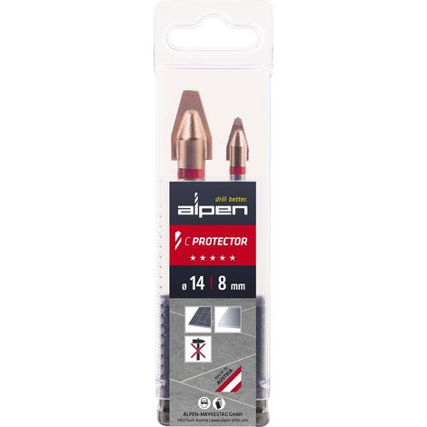 Juego  de brocas  para azulejos  C PROTECTOR  2-pz.  D.8/14mm ALPEN (1/5)