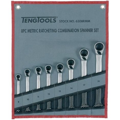 Juego de 8 llaves combinadas con carraca 6508RMM TENGTOOLS