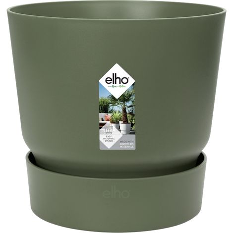 Elho Greenville Rond 18 - Vert - L 18 x B 18.3 x H 17 cm - extérieur - 100% recyclé