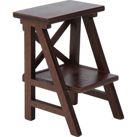 Mini étagère en bois marron pour maison de poupée, support à fleurs miniature 1:12, décoration simulation jouet. (1/5)