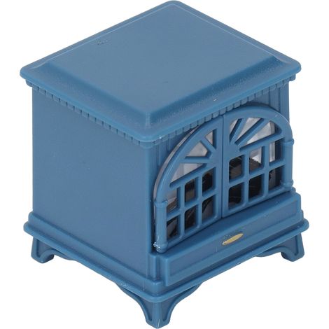 Cheminée miniature pour maisons de poupées, échelle 1:12, en plastique, pour la décoration. Couleur : bleu roi. (1/5)