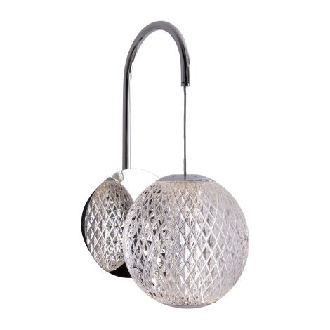 Applique murale chromée boule cristal Nobile LED 6W