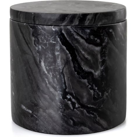 Q-BATH PREMIUM DECOR 1527 contenitore per cosmetici in marmo grigio nero (1/4)