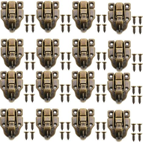 Fermoirs Boite Bois,16 PCS Fermeture Vintage Bronze Rétro Loquet de Fermeture Loquet à Bascule Vintage avec Fermoir Boîte De Loquet Rétro Verrous pour Coffres et Boîtes avec vis (1/5)