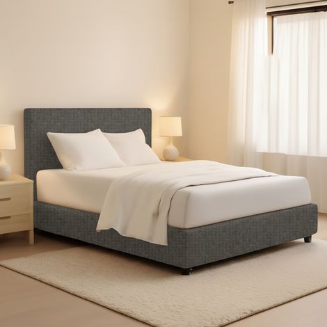 Letto Matrimoniale Lichfield, Sfoderabile, Contenitore Made in Italy, Grigio Tortora (1/5)